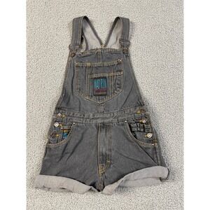 Vintage Mad Run Denim Shortall Overalls Girls Size Large 12